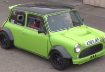 Check out this guy’s Mini Cooper with a Hayabusa engine – it sounds mental!
