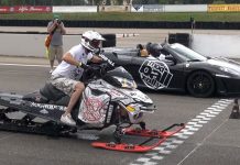 Have you seen a snowmobile vs Ferrari drag race?