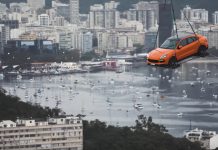 Porsche suspends the new Cayenne Coupe nearly 400 metres in the air