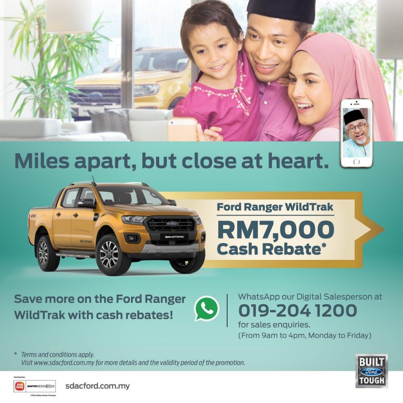 Ford Ranger Raptor Promotion with RM7,000 cash rebate.