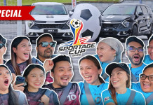 We played car football using Kia Sportage!
