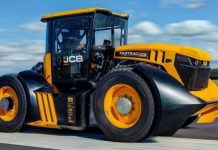 JCB拖拉机以160km/h打破世界最快拖拉机记录